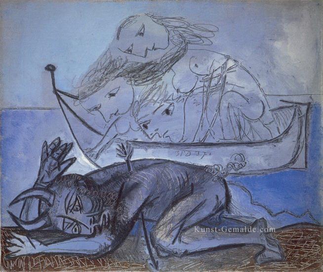Barque nalades et faune blesse 1937 kubist Pablo Picasso Ölgemälde